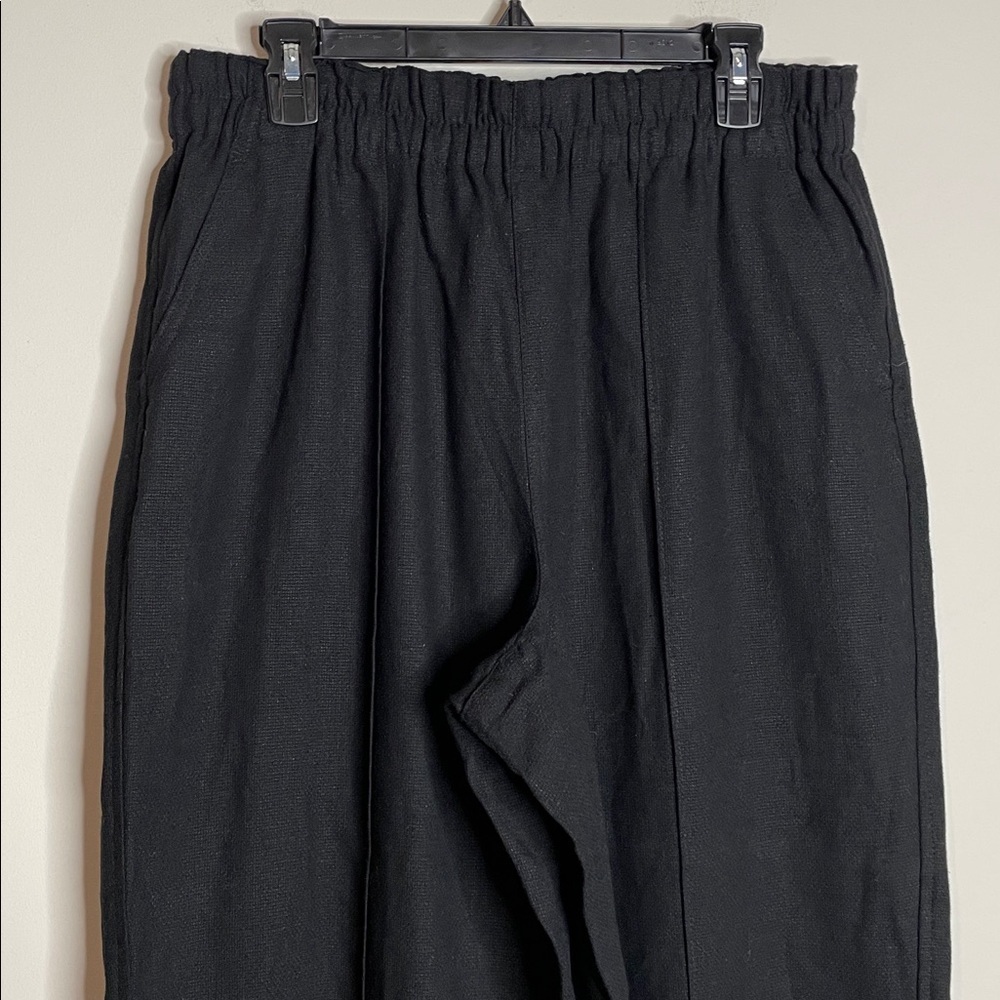 Madewell | Women’s Breezewoven Black Linen Pull On Pants Size Large NWT - Picture 3 of 8